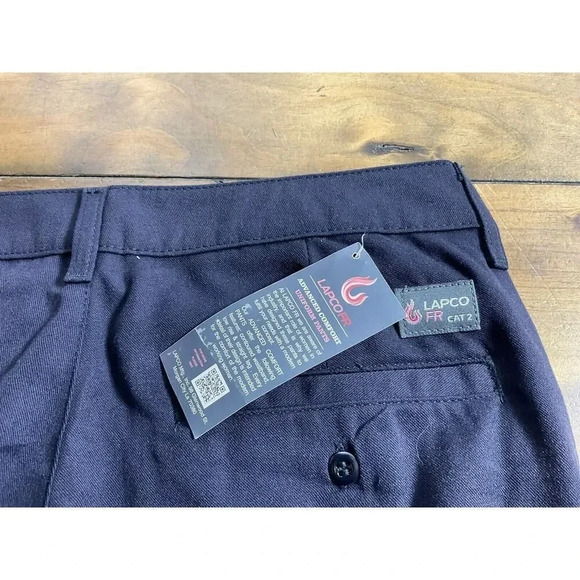 LAPCO FR Womens Pants Blue Size 8 Tall Flame Resistant Cat 2 Cotton Blend - Picture 6 of 10